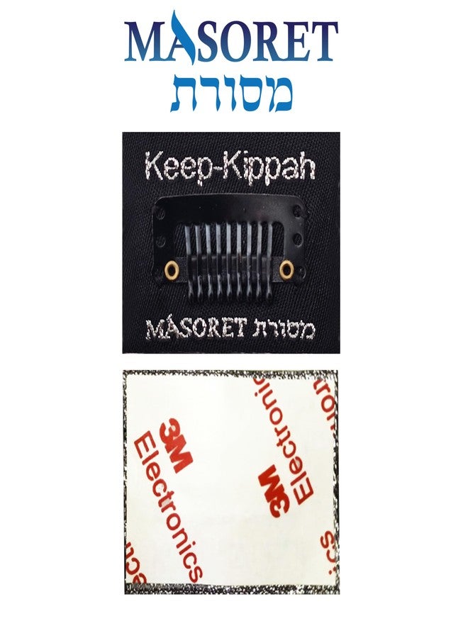 MASORET The Original Masoret Keep-Kippah Hair Clip Set: 4 Pair Durable Metal Head Fasteners with Matching Comb for Jewish Kippot, Kipa, Yamaka, Yarmulke Hats by Art Judaica - Image 4